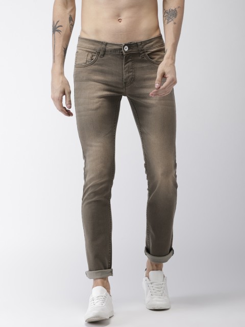 

Flying Machine Men Brown Michael Slim Tapered Fit Mid-Rise Clean Look Stretchable Jeans