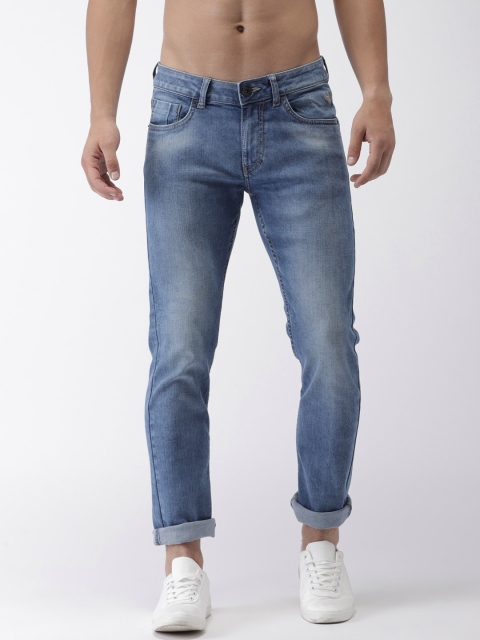 

Flying Machine Men Blue Micheal Slim Tapered Fit Mid-Rise Clean Look Stretchable Jeans