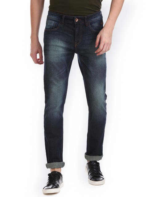 

Flying Machine Men Blue Skinny Fit Mid-Rise Clean Look Stretchable Jeans