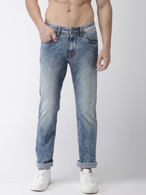 

Flying Machine Men Blue Michael Slim Tapered Fit Mid-Rise Clean Look Stretchable Jeans