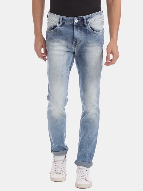 

Flying Machine Men Blue Skinny Fit Mid-Rise Clean Look Stretchable Jeans