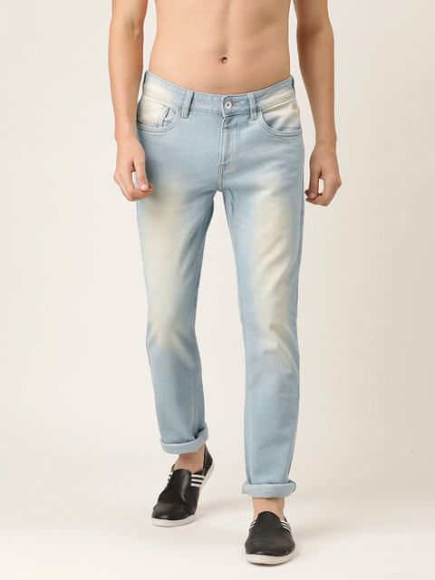 

Flying Machine Men Blue Slim Tapered Fit Michael Mid-Rise Clean Look Stretchable Jeans