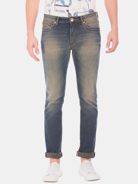 

Flying Machine Men Blue Tapered Fit Mid-Rise Clean Look Jeans