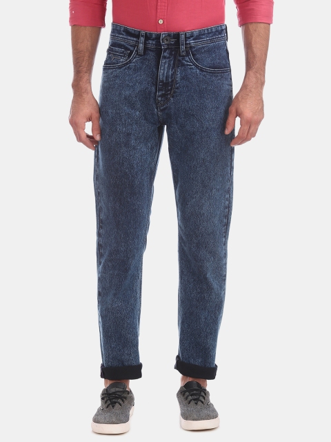 

Flying Machine Men Blue Tapered Fit Mid-Rise Clean Look Stretchable Jeans
