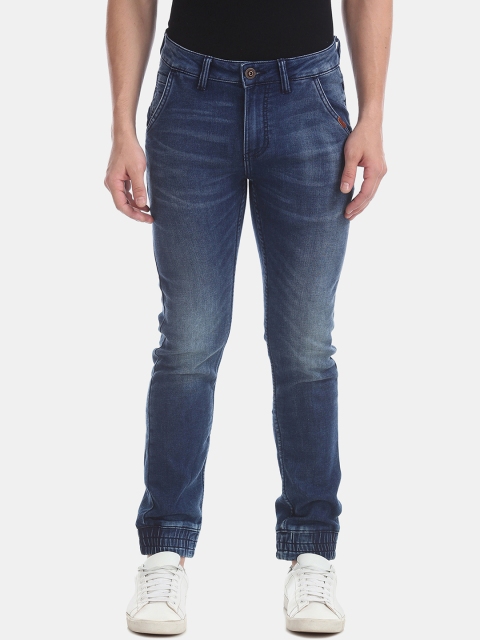

Flying Machine Men Blue Mid-Rise Clean Look Stretchable Jogger Jeans