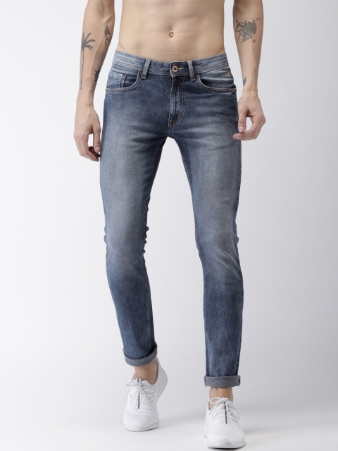 

Flying Machine Men Blue Micheal Tapered Fit Mid-Rise Clean Look Stretchable Jeans