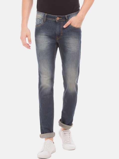 

Flying Machine Men Blue Tapered Fit Mid-Rise Clean Look Stretchable Jeans