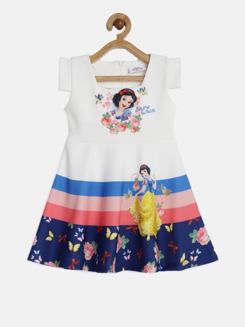 

Peppermint Girls Off-White DISNEY Printed Fit and Flare Dress