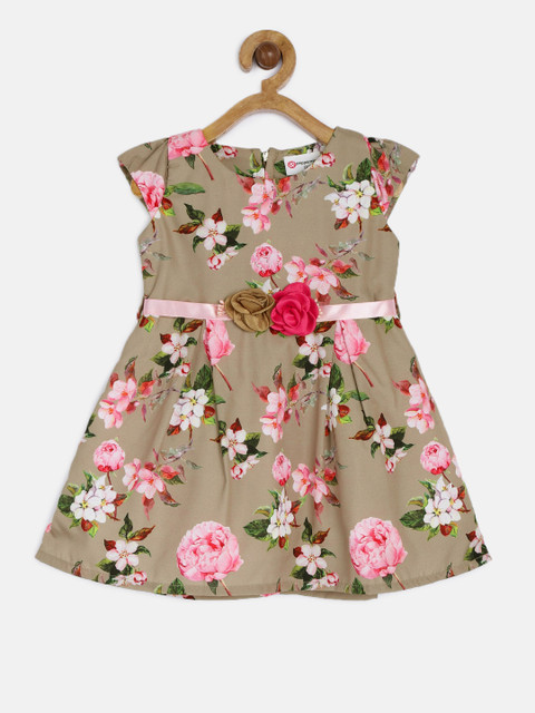 

Peppermint Girls Multicoloured Printed Fit and Flare Dress, Multi