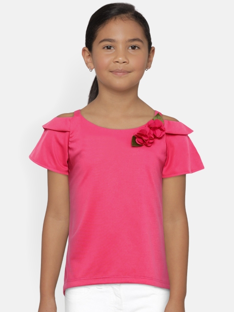 

Peppermint Girls Pink Solid Top