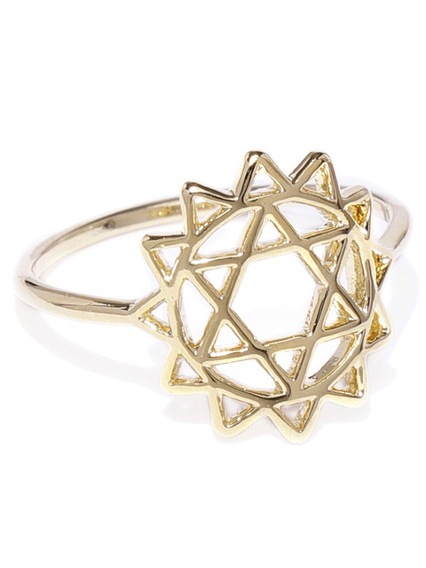 

Accessorize Women Gold-Plated Geometric Finger Ring