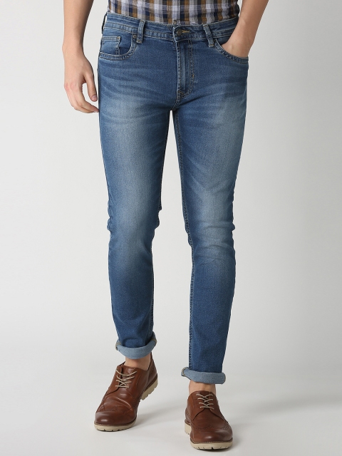 

Peter England Casuals Men Blue Slim Fit Mid-Rise Clean Look Jeans