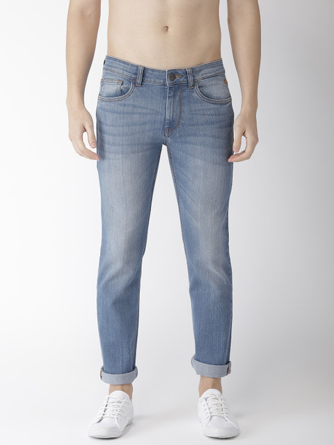 

Flying Machine Men Blue Michael Slim Tapered Fit Mid-Rise Clean Look Stretchable Jeans