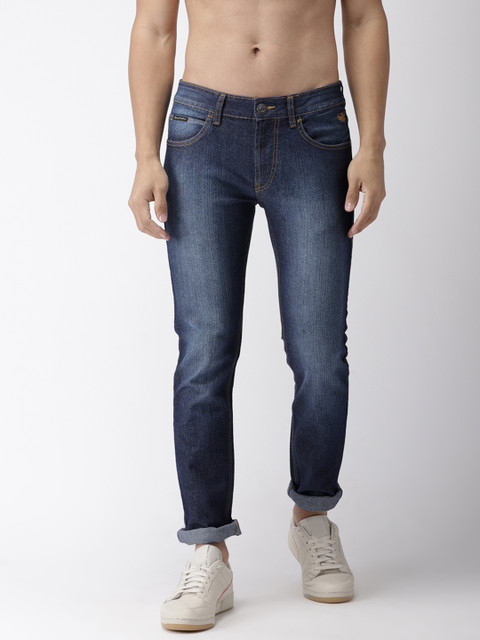 

Flying Machine Men Blue Michael Slim Fit Mid-Rise Clean Look Stretchable Jeans