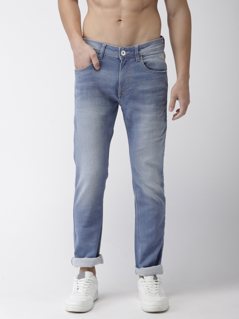 

Flying Machine Men Blue Michael Slim Tapered Fit Mid-Rise Clean Look Stretchable Jeans