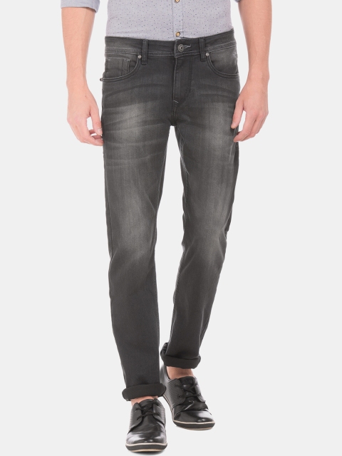 

Flying Machine Grey Tapered Fit Mid-Rise Clean Look Stretchable Jeans