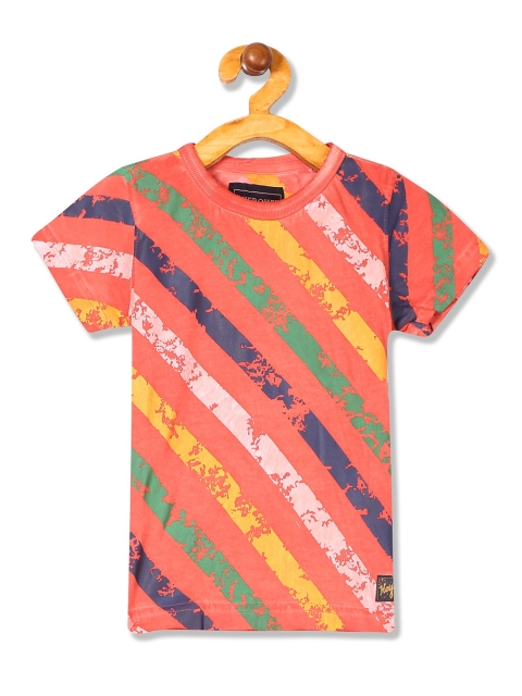 

Cherokee Boys Multicoloured Striped Round Neck T-shirt, Multi