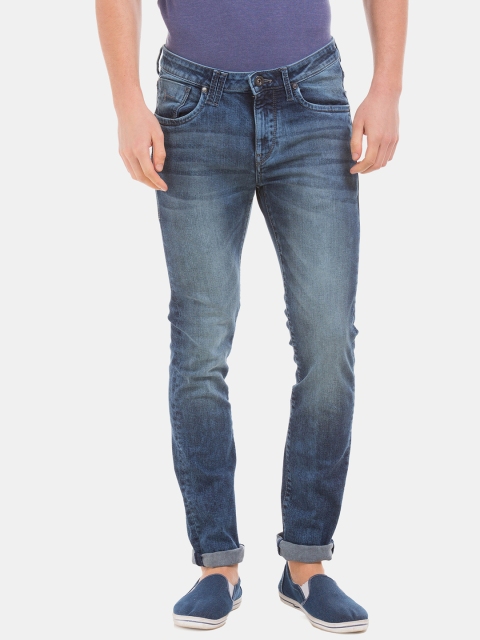 

Flying Machine Men Blue Skinny Fit Jackson Mid-Rise Clean Look Stretchable Jeans