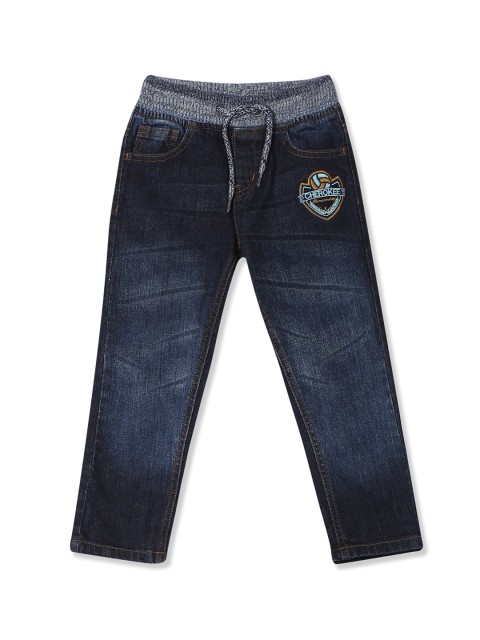 

Cherokee Boys Blue Slim Fit Mid-Rise Clean Look Stretchable Jeans