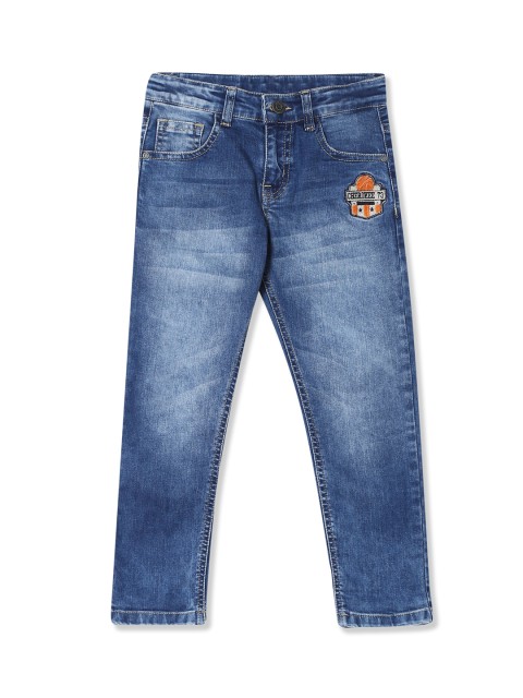 

Cherokee Boys Blue Slim Fit Mid-Rise Clean Look Stretchable Jeans
