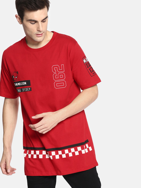 

Kook N Keech Marvel Men Spiderman Red Printed Round Neck T-shirt
