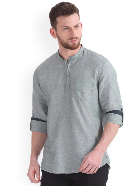 

Cherokee Men Olive Green Regular Fit Solid Casual Shirt