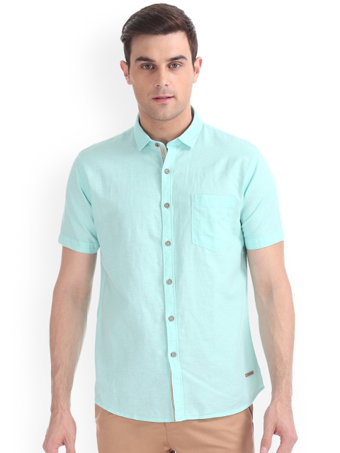 

Cherokee Men Blue Regular Fit Solid Casual Shirt