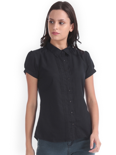

Cherokee Women Blue Regular Fit Solid Casual Shirt