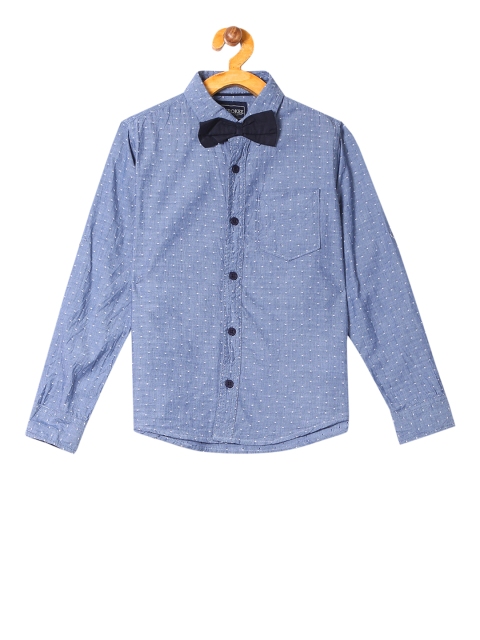 

Cherokee Boys Blue Regular Fit Self Design Casual Shirt
