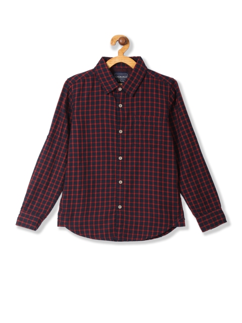 

Cherokee Boys Red & Black Regular Fit Checked Casual Shirt