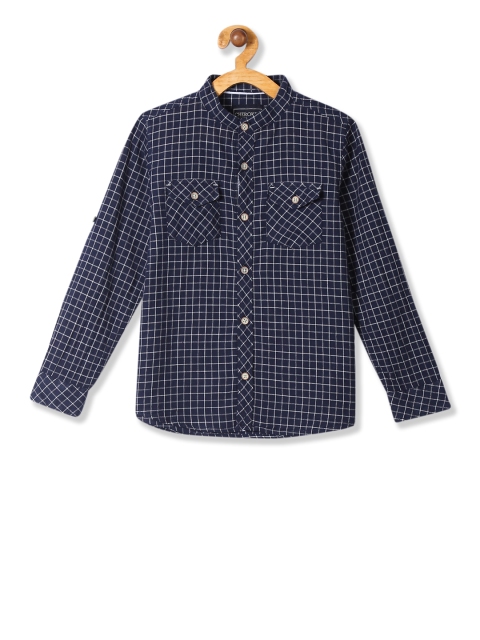 

Cherokee Boys Blue Regular Fit Checked Casual Shirt