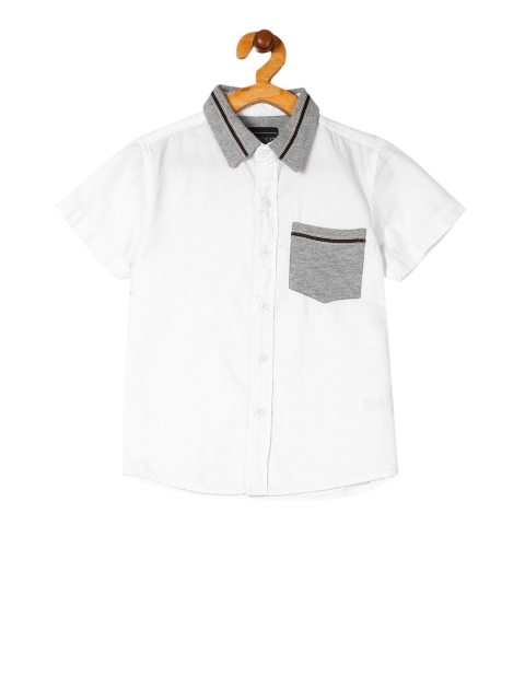 

Cherokee Boys White Regular Fit Solid Casual Shirt