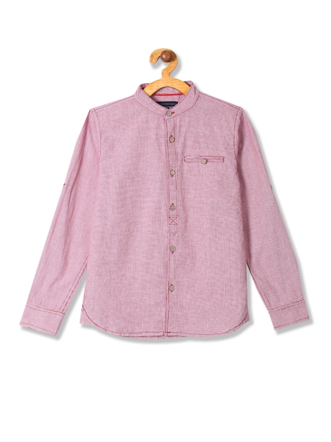 

Cherokee Boys Pink Regular Fit Self Design Casual Shirt
