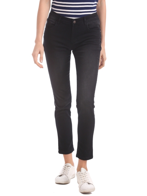 

Cherokee Women Black Slim Fit Mid-Rise Clean Look Jeans