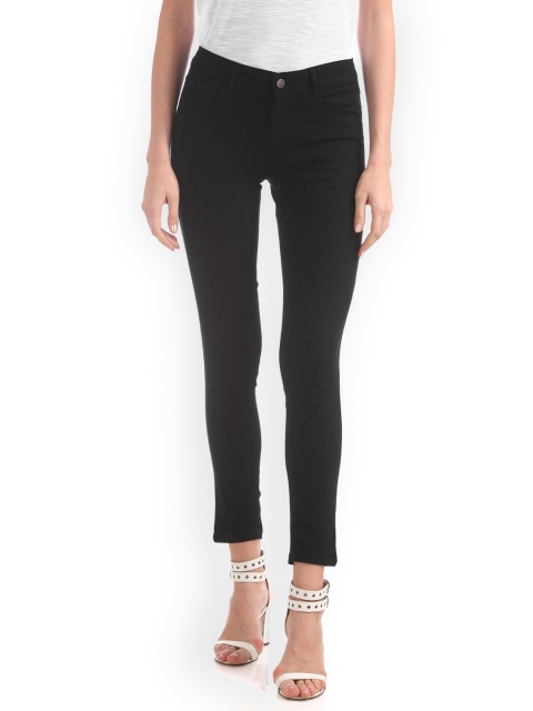 

Cherokee Women Black Skinny Fit Mid-Rise Clean Look Stretchable Jeans