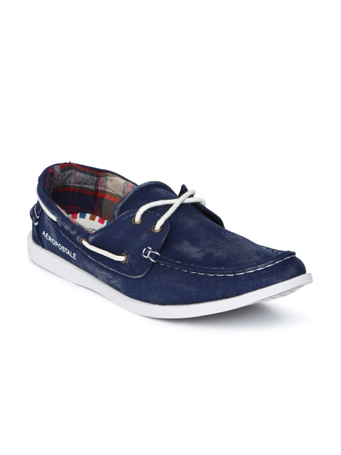 

Aeropostale Men Navy Blue Hobuck Boat Shoes