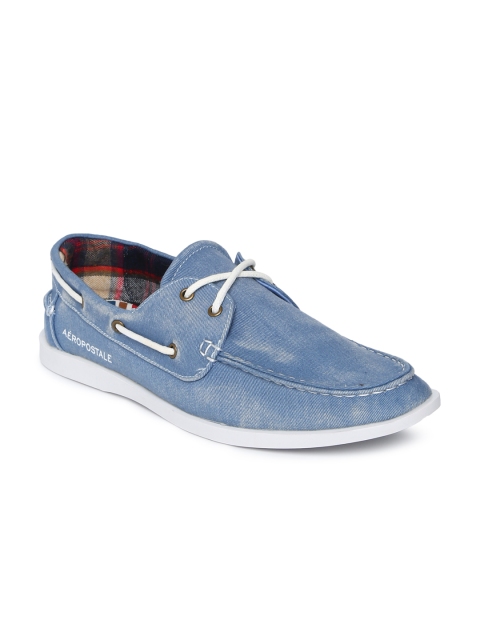 

Aeropostale Men Blue Hobuck Boat Shoes