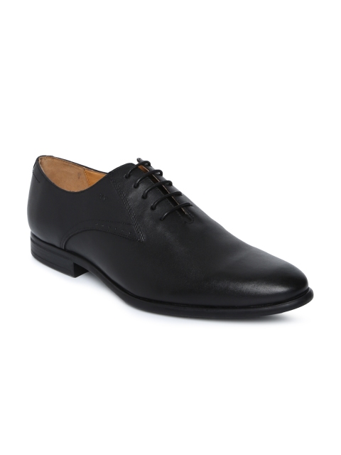 

Arrow Men Black Solid Leather Formal Derbys