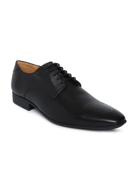 

Arrow Men Black Solid Leather Formal Derbys