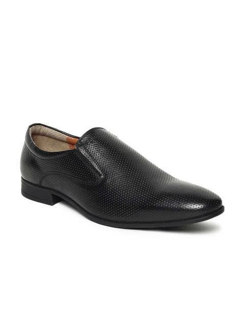 

Arrow Men Black Formal Leather Slip-Ons