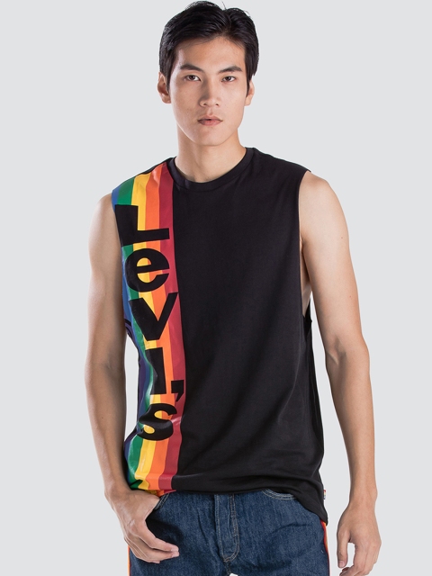 

Levis Men Black Printed Round Neck T-shirt
