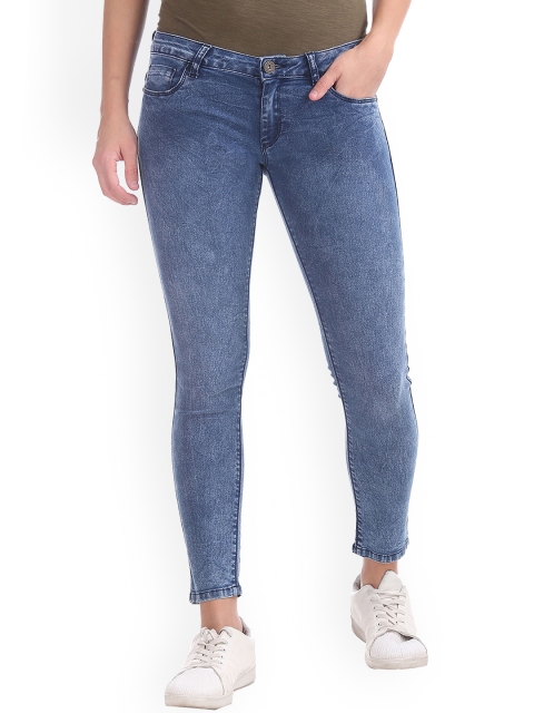 

Sugr Women Blue Skinny Fit Mid-Rise Clean Look Jeans