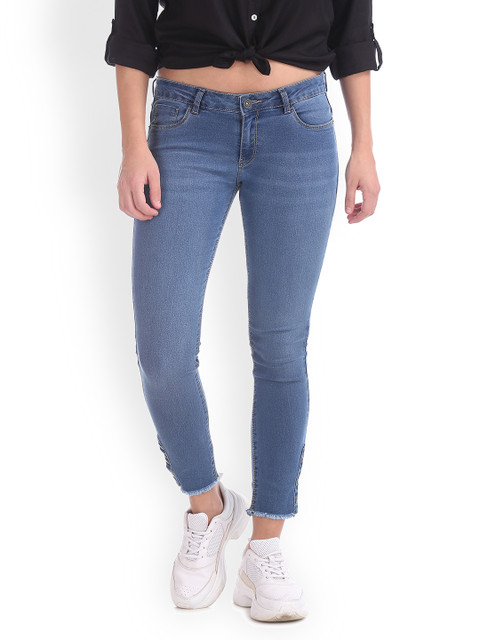 

Sugr Women Blue Skinny Fit Mid-Rise Clean Look Jeans