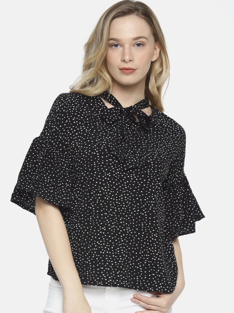 

Vero Moda Women Black & White Printed Top