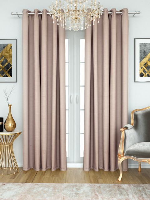 

Aura Beige Single Jacquard Self-Design Long Door Curtain