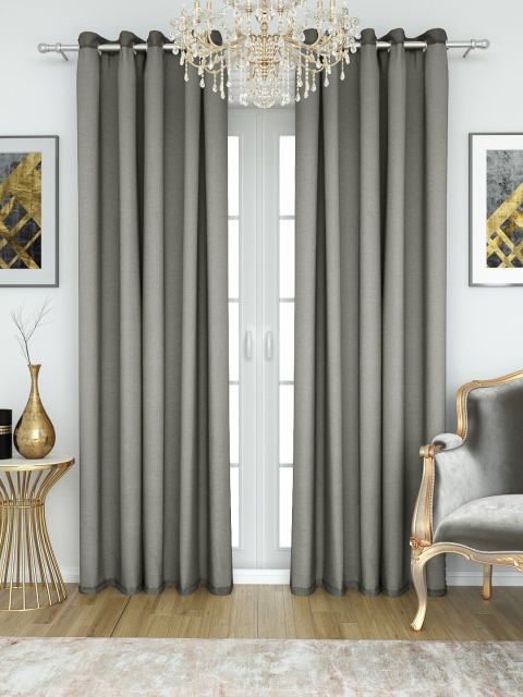 

Aura Grey Jacquard Single Long Door Curtain