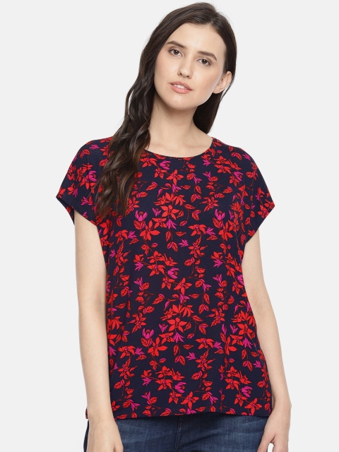 

Vero Moda Women Navy Blue Printed Top
