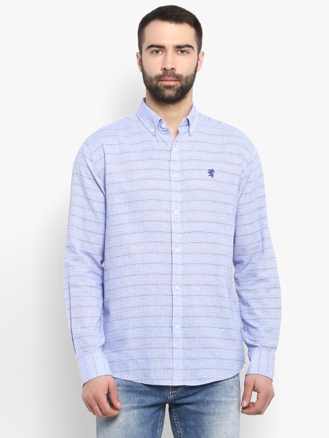 

Red Tape Men Blue Regular Fit Striped Casual Shirt