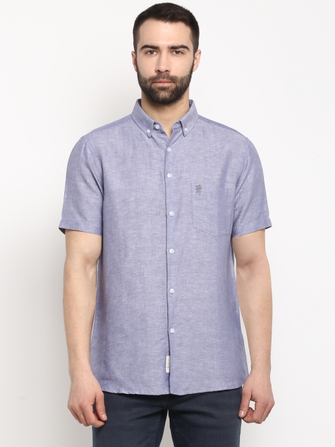 

Red Tape Men Grey & Purple Regular Fit Solid Casual Shirt