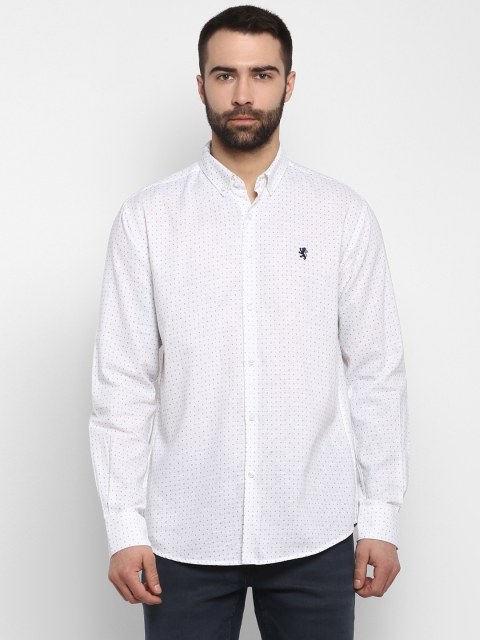 

Red Tape Men White Regular Fit Printed Casual Shirt